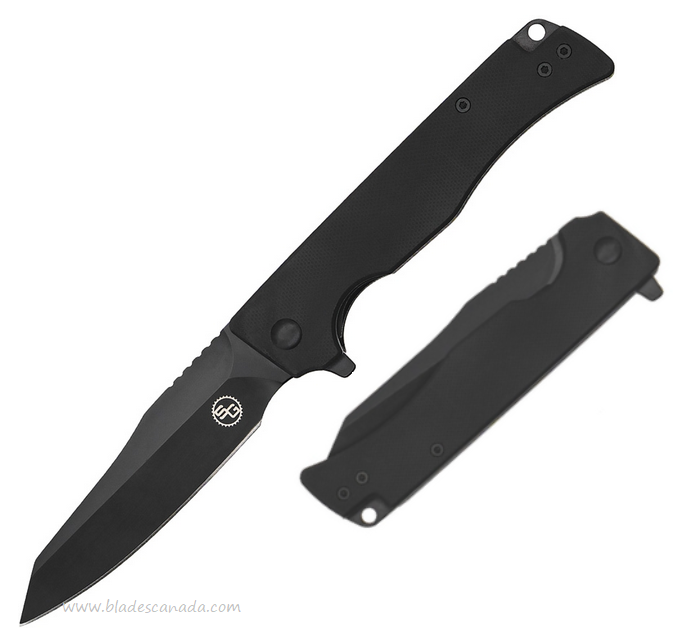StatGear Asus-Slim Flipper Folding Knife, D2 Steel, G10 Black, STAT117BLK
